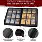 Trading Card Binder - 9 Pocket Album w Zipper - 360 Side Loading Folder for TCG - 3D PU Leather - For MTG, Disney Lorcana Trading Card Game, Magic The