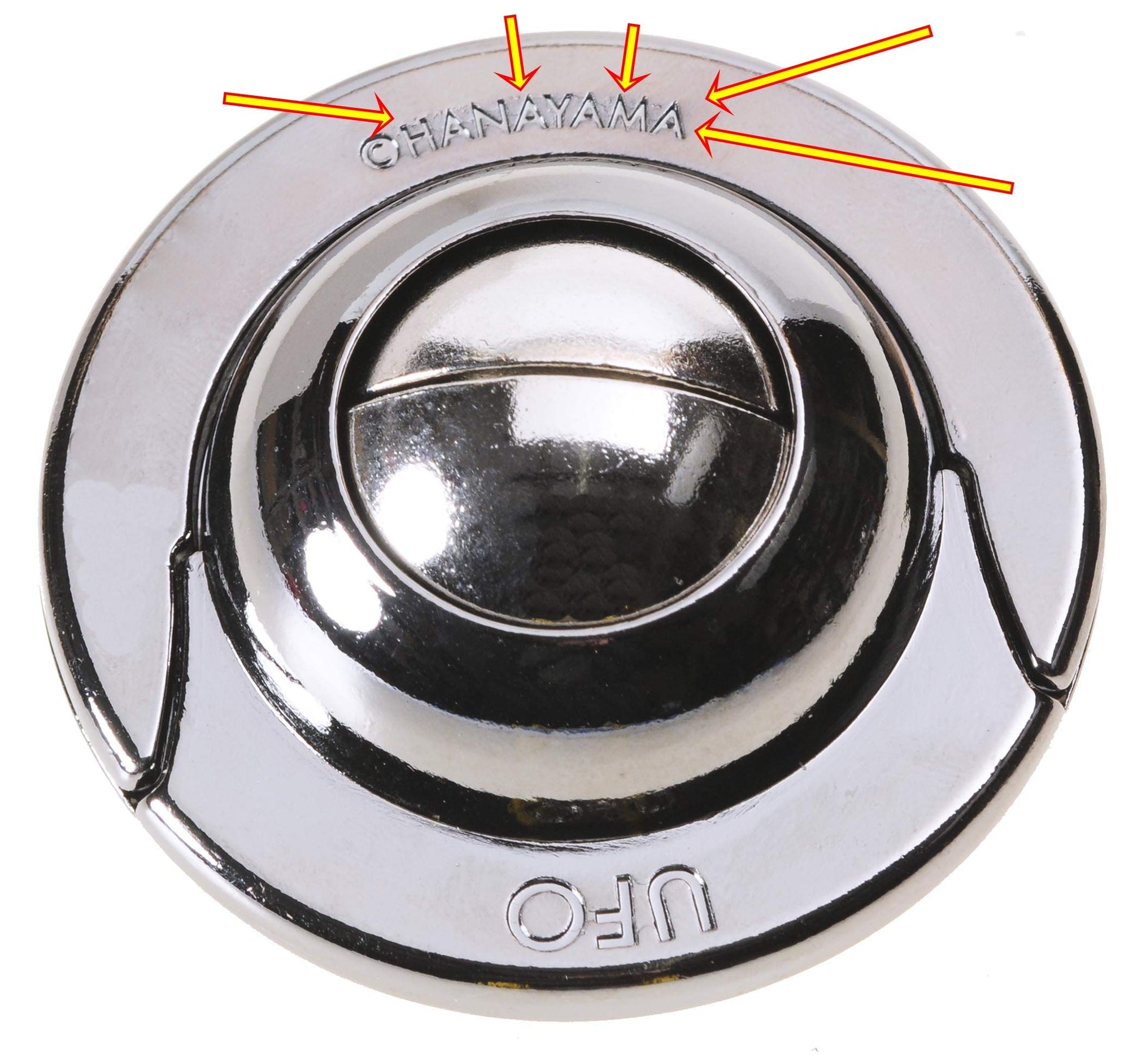 UFO Hanayama Brain Teaser Puzzle, New 2019 Release, Level 4 Difficulty Rating, RED Velveteen Drawstring Pouch, Bundled