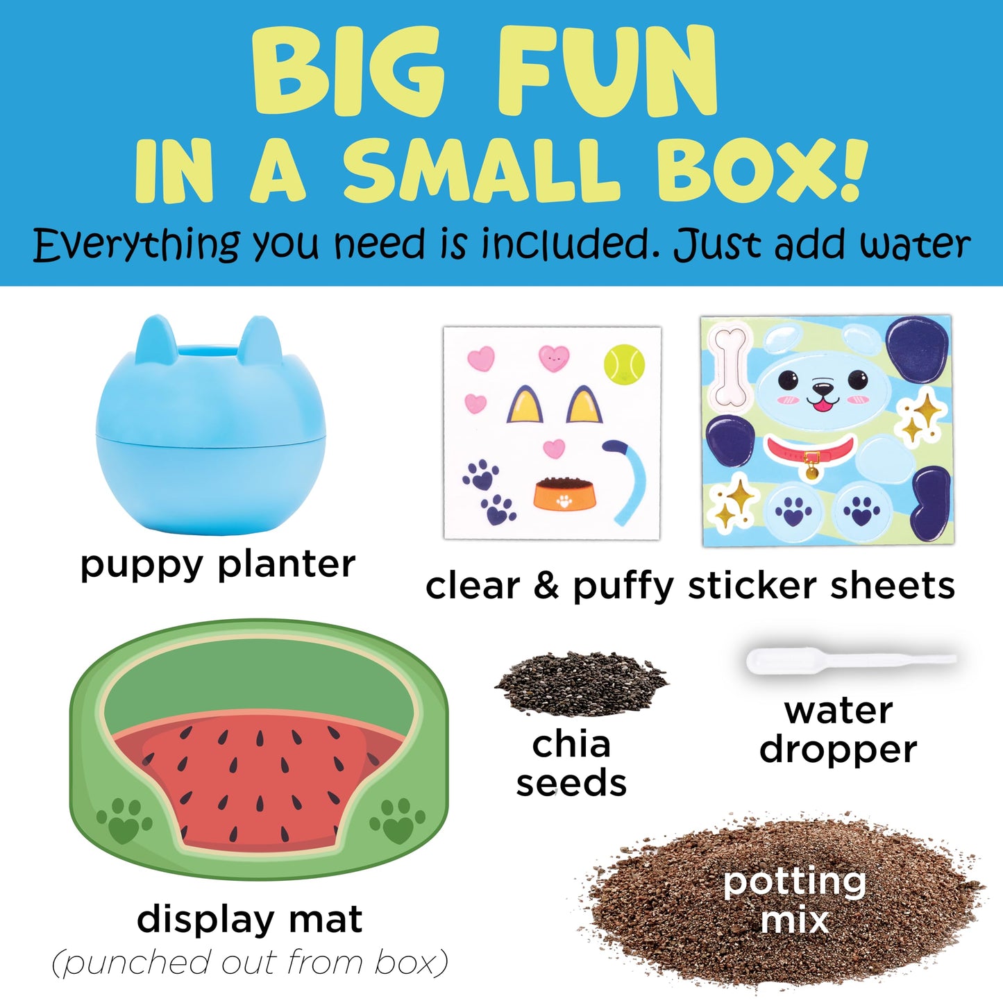 Creativity for Kids Plant-A-Pet: Puppy Toys for Girls - Mini Gifts for Girls, Arts and Crafts for Kids, DIY Activity Set & Screen Free Summer Fun
