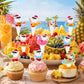 Summer Christmas Cupcake Toppers - 40Pcs