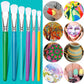 YGAOHF 6PCS Paint Brushes for Kids, Assorted Kids Paint Brushes Set, Washable Paintbrushes for Kids, Easy to Clean & Hold Small Toddler Paint Brush