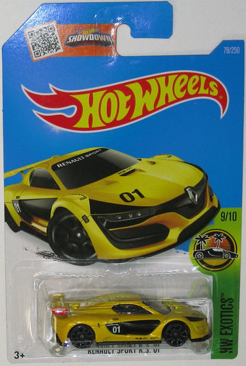 "RENAULT SPORT R.S. 01" Hot Wheels 2016 HW EXOTICS Series Yellow Renault 1:64 Scale Collectible Die Cast Metal Toy Car Model #9/10 on International