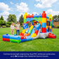 HeroKiddo 12ft Block Party Inflatable Bounce House Dual Lane Slide with Blower
