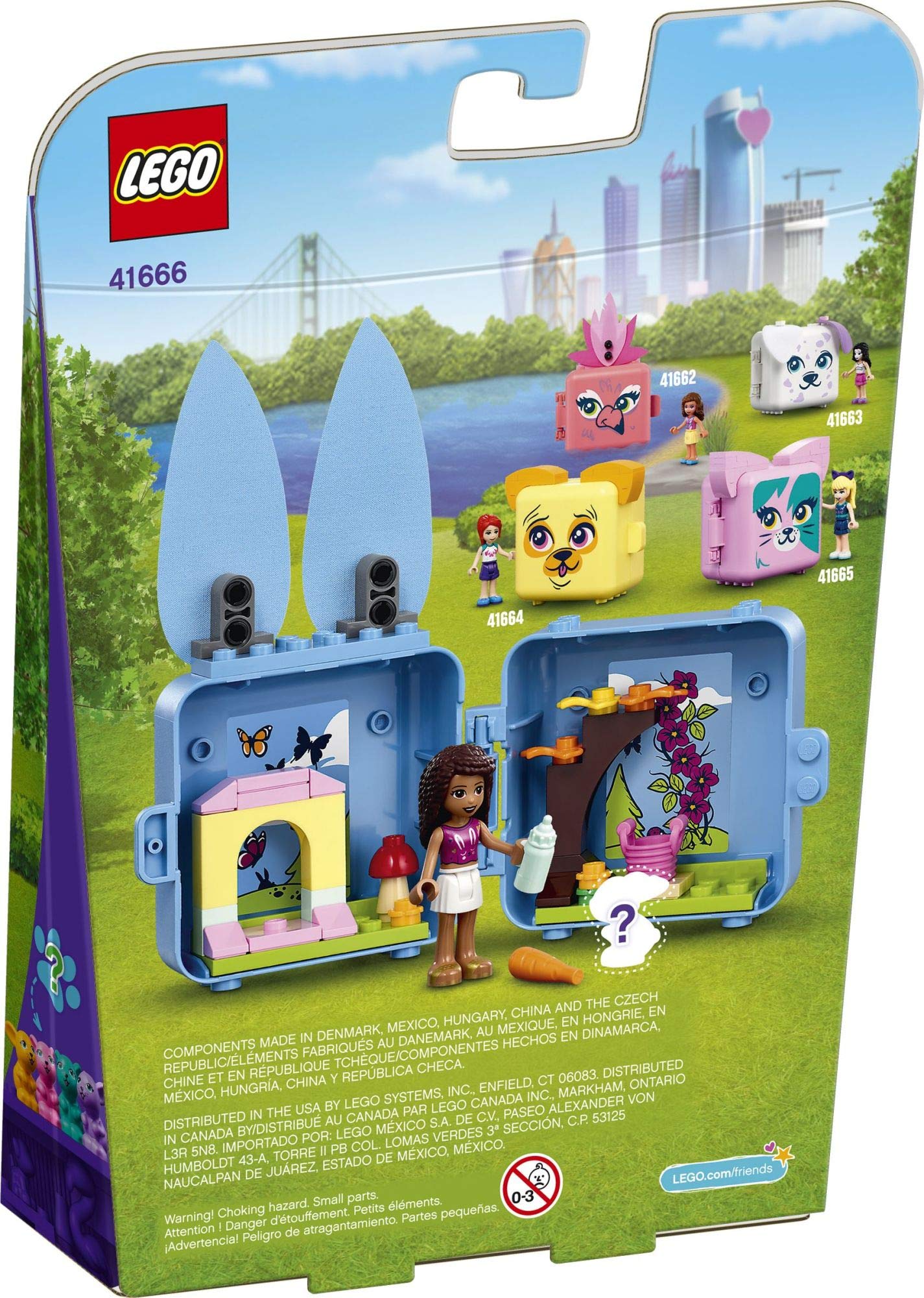LEGO Friends Andrea’s Bunny Cube 41666 Building Kit; Rabbit Toy for Kids with an Andrea Mini-Doll Toy; Bunny Toy Makes a Creative Gift for Kids Who