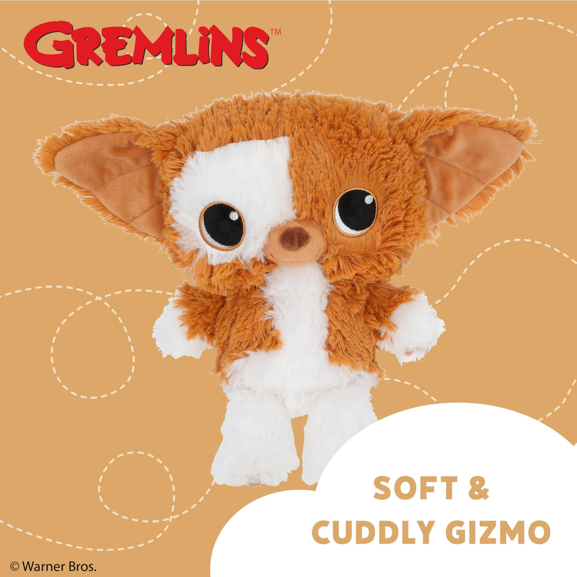 Kids Preferred Gremlins Gizmo Plush Stuffed Animal with Crinkle Sound for Babies, Toddlers, and Kids 12 Inches