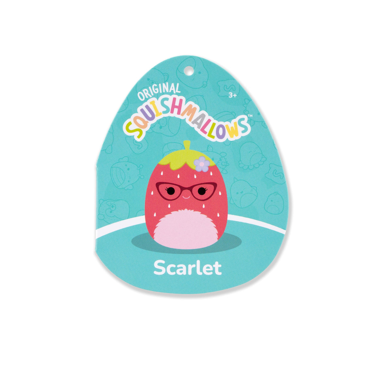 Squishmallows Original 12in Scarlet The Red Strawberry with Glasses and Flower Pin - Official Jazwares Plush (Medium-Sized)