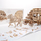 UGEARS Stagecoach 3D Mechanical Model - Wooden Brainteaser and Puzzle for Adults, Teens