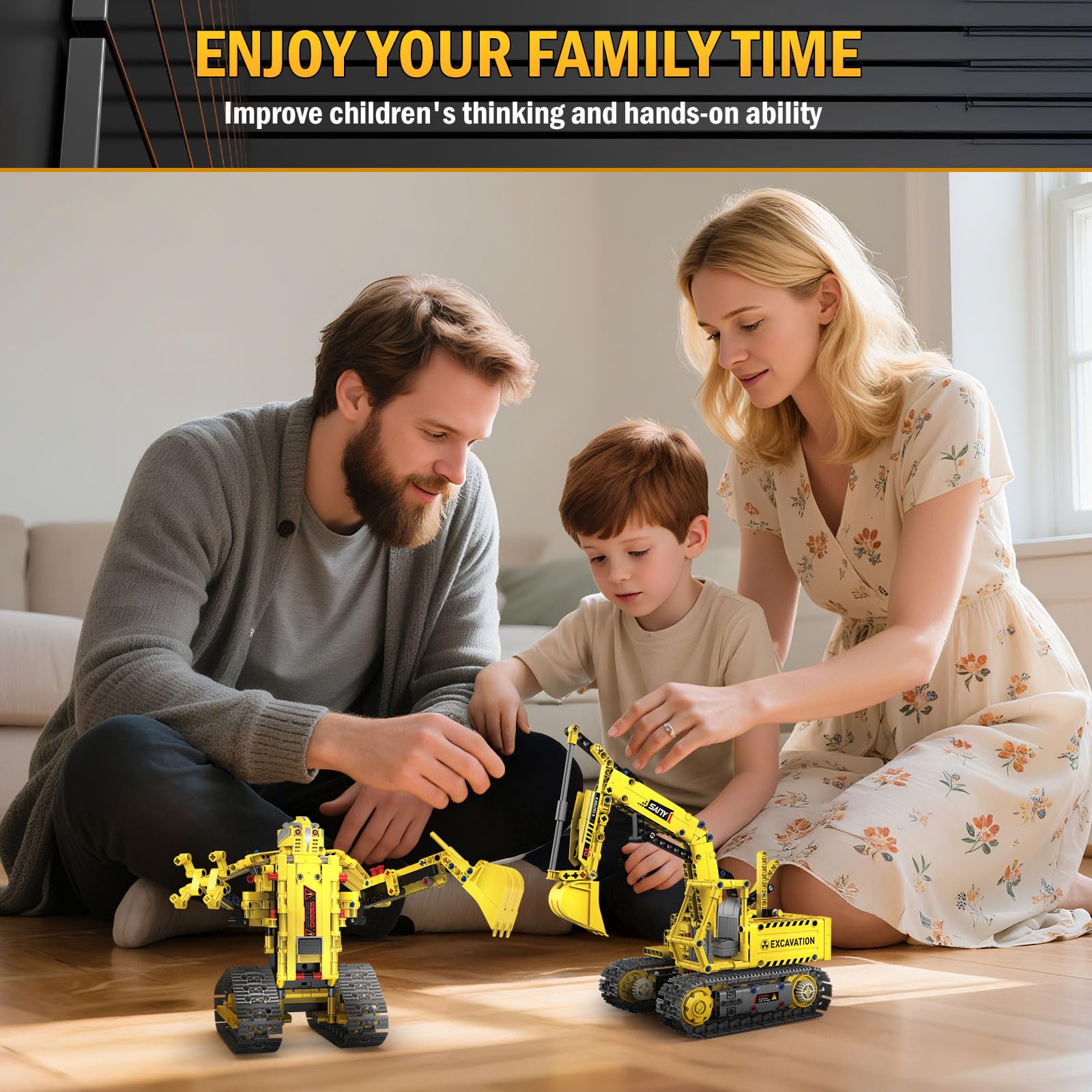 OUTOGO 5 in 1 STEM RC Robot Building Kit, 555 PCS APP & Remote Control Robot Toys for Kids Age 6 7 8 9 10 11 12+, Engineering Science Coding Robotic
