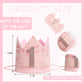 KOJIN Bow 1 St Birthday Crown Hat For girl - Pink First Birthday Hat,Natural Boho One Year Of Decorations (Light pink)