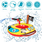 2 Pack Inflatable Kids Pool Floats with Water Gun, Pool Toys for Kids Ages 4-8, Blow Up Toddler Pool Floats, Swimming Pool Game Toys, Fire Truck