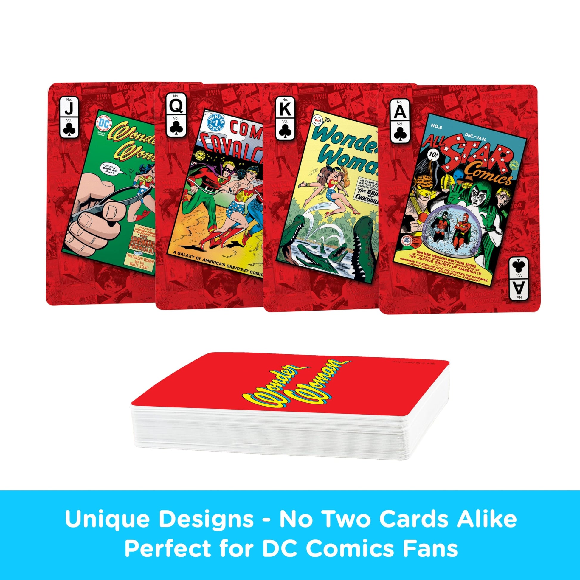 AQUARIUS DC Comics Wonder Woman Playing Cards - Wonder Woman Themed Deck of Cards for Your Favorite Card Games - Officially Licensed DC Comics
