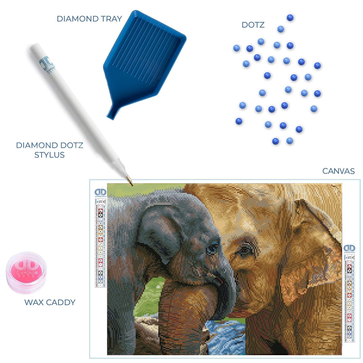 DIAMOND DOTZ Baby's Comfort Diamond Painting Kits for Adults - Diamond Art Kits a Relaxing Creative Craft Kit with Dotz Gems 15x20.5