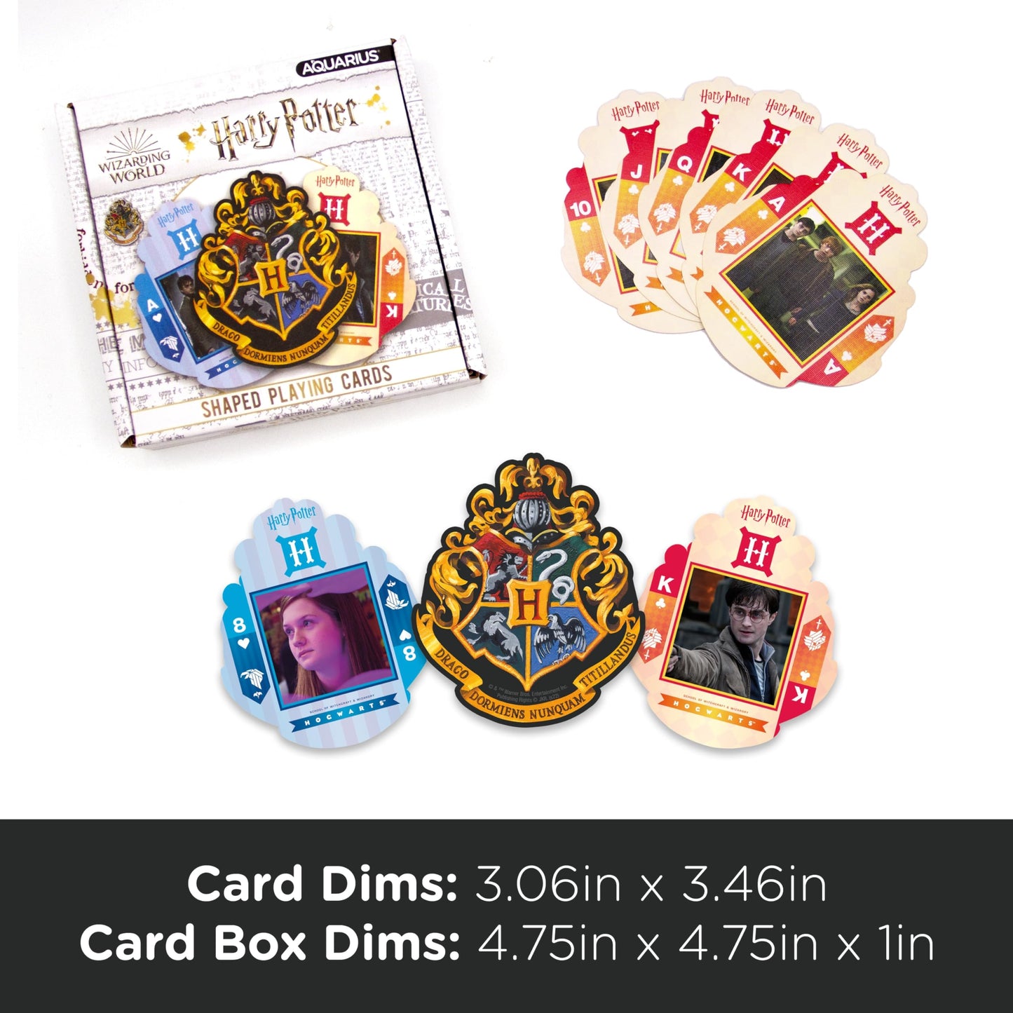 AQUARIUS Harry Potter Shaped Playing Cards - Harry Potter Shaped Deck of Cards for Your Favorite Card Games - Officially Licensed Harry Potter
