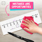 SCRIBBLEDO 10 Pack Dry Erase Number Line White Boards 4x12 Double Sided 1-10 & 1-20 Numberline Math Manipulatives for Kids Students Teachers Classroom