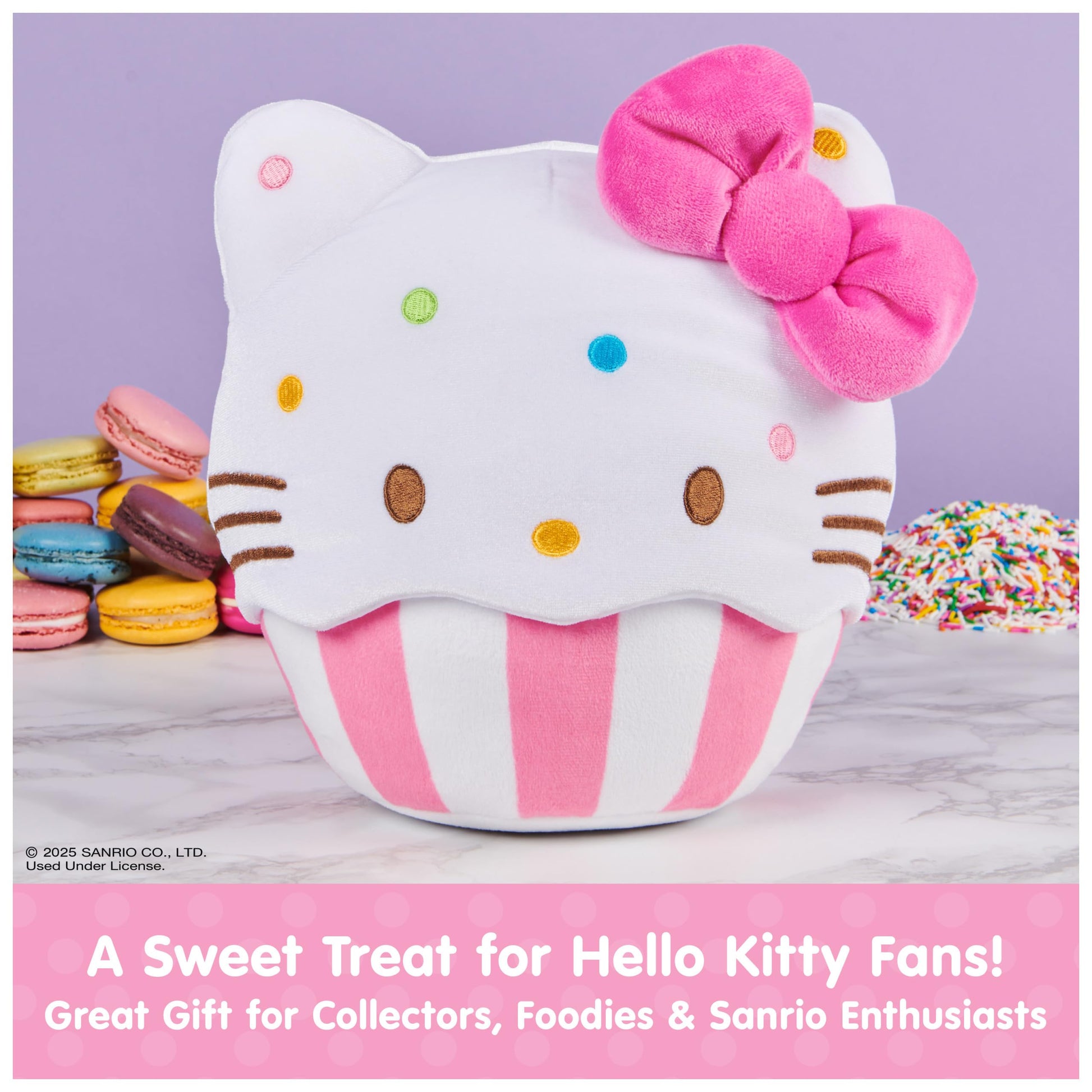 GUND Sanrio Hello Kitty Cupcake 8-Inch Dessert Plush Toy for Ages 1+