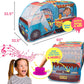 Kiddzery Ice Cream Truck Play Tent for Kids - Pretend Play Toy Food Set - Pop Up Icecream Playhouse Toys with Music Button - Birthday Gift for Girls