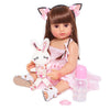 MNMJ Lifelike Reborn Baby Dolls - 22-inch Soft Body Realistic Newborn Baby Doll Silicone Full Body Real Life Baby Dolls with Feeding Kit Toys
