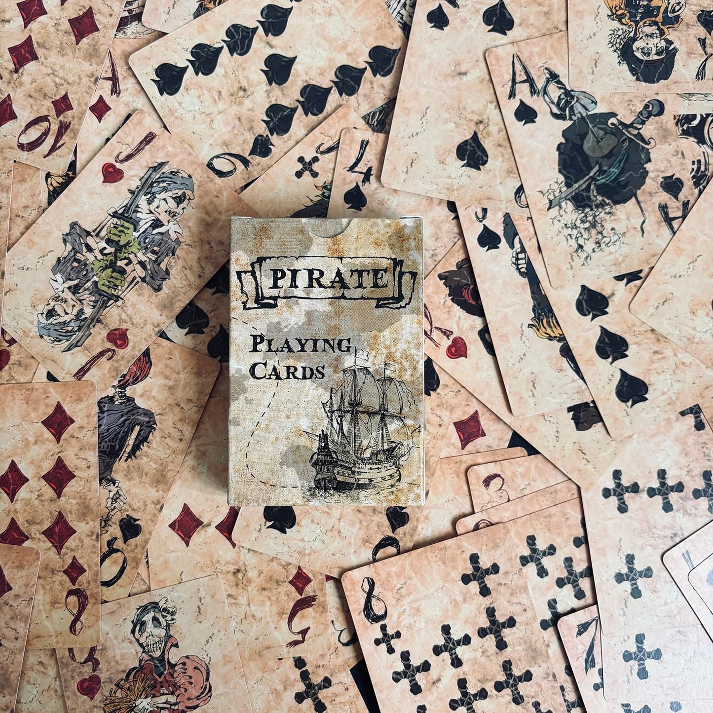 Black Lotus Pirate King Collection Playing Cards Poker Deck 54 Cards Retro Style for Entertainment