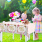 Gumwaqu Wonderland Birthday Tablecloth,Tea Birth-Day Decoration 3pcs Onderland Baby Shower Table Covers,Waterproof Plastic Wonderland 1st Birth-Day