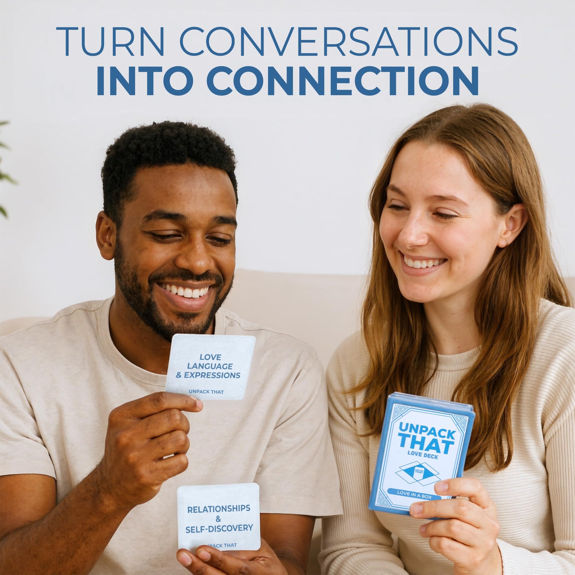 UNPACK THAT Love Deck - 100 Deep Relationship Questions for Couples | Romantic Card Game for Date Night, for Him or Her