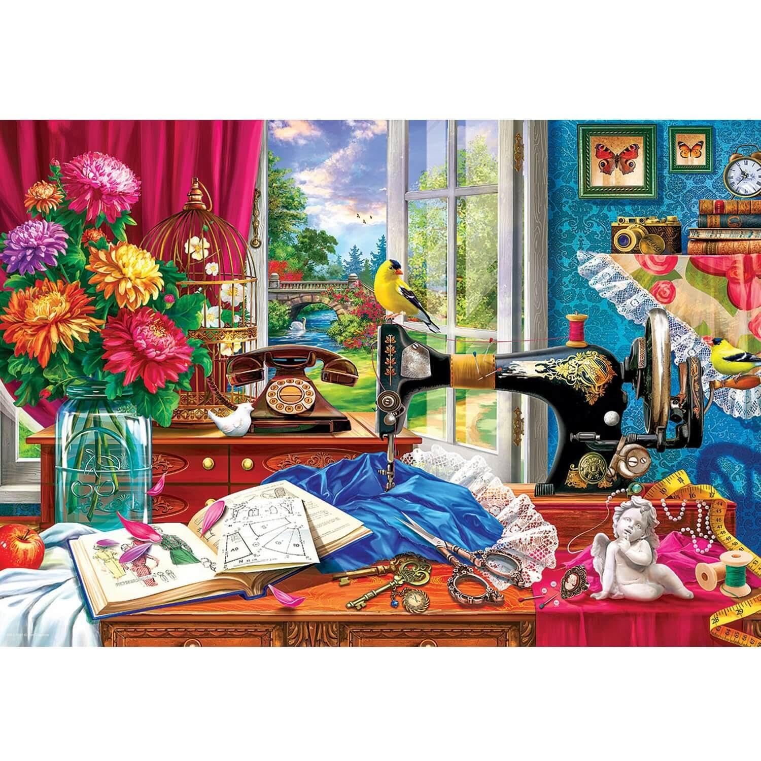 EuroGraphics Sewing Machine Tin Jigsaw Puzzle, Medium