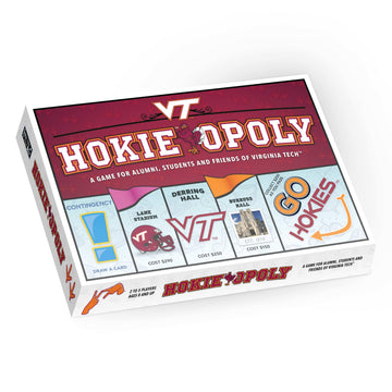 Late for the Sky Virginia Tech Va Techopoly Campus Board Game & Property Trading, Family Game for Fans, 2-6 Players, Alumni and Student Gift, College