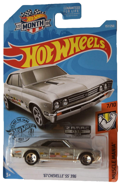 Hot Wheels Muscle Mania 7/10, Zamac '67 Chevelle SS 396 157/250 [2019 Month Card]