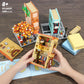 Bookends Building Set for Adult, Home Bookshelf Insert Decoration Building, Bookcase Miniature House Model Building for Adults, 1488pcs