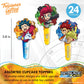 Treasures Gifted Officially Licensed BEYBLADE BURST Cake Topper Set - (1) BEYBLADE Cake Topper & (24) BEYBLADE Cupcake Topper & Wrappers - BEYBLADE