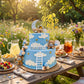 Bear Baby Shower Cake Topper Set, We Can Bearly Wait Cake Decoration with Ball Cake Decorations for Baby Boy Gender Reveal Birthday Party Supplies
