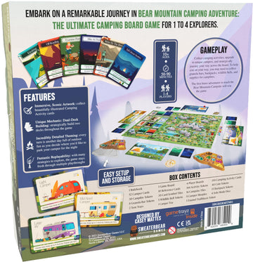 Bear Mountain Camping Adventure Board Game | Family Game for Young Camping Fans and Adults | Easy to Learn | Ages 10+ | for 1-4 Players | Perfect