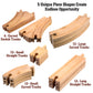 Wooden Train Track 52 Piece Set-18 Feet Of Track Expansion - 5 Distinct Pieces - 100% Compatible with All Major Brands Including Thomas Wooden Railway