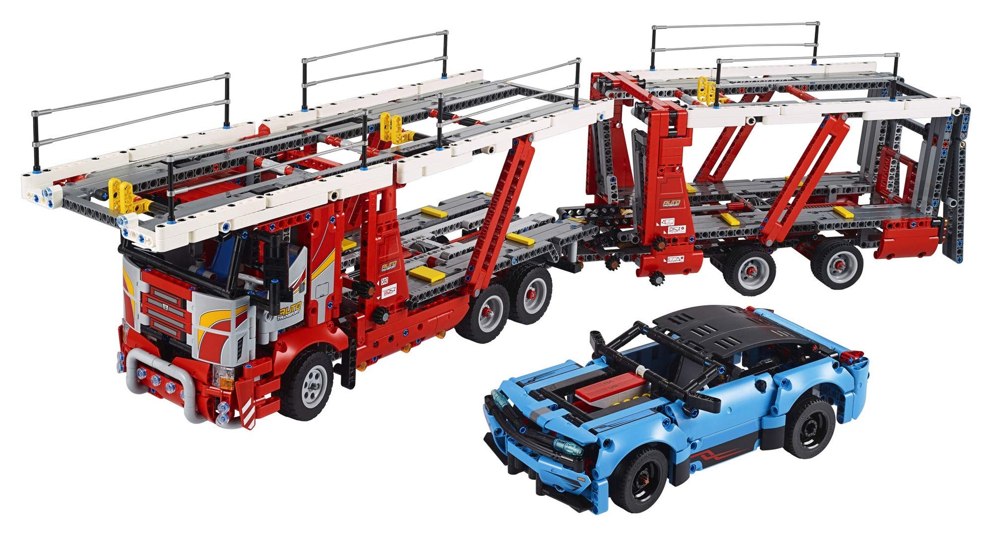 LEGO Technic Car Transporter 42098 Toy Truck and Trailer Building Set with Blue Car, Best Engineering and STEM Toy for Boys and Girls (2493 Pieces)