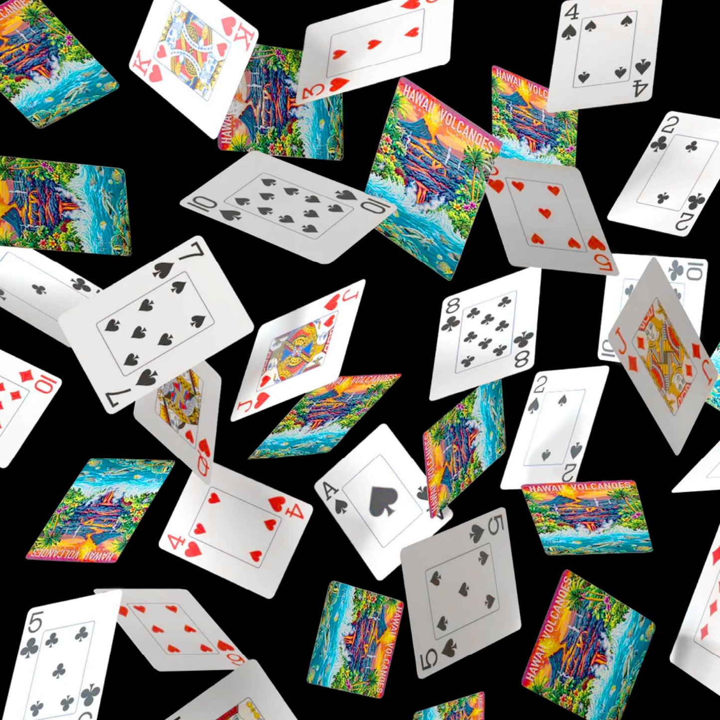 Boardwalk Puzzles Hawai‘i Volcanoes National Park Playing Cards, Featherlight Unique Playing Cards, Fun Themed Deck for Home and Travel