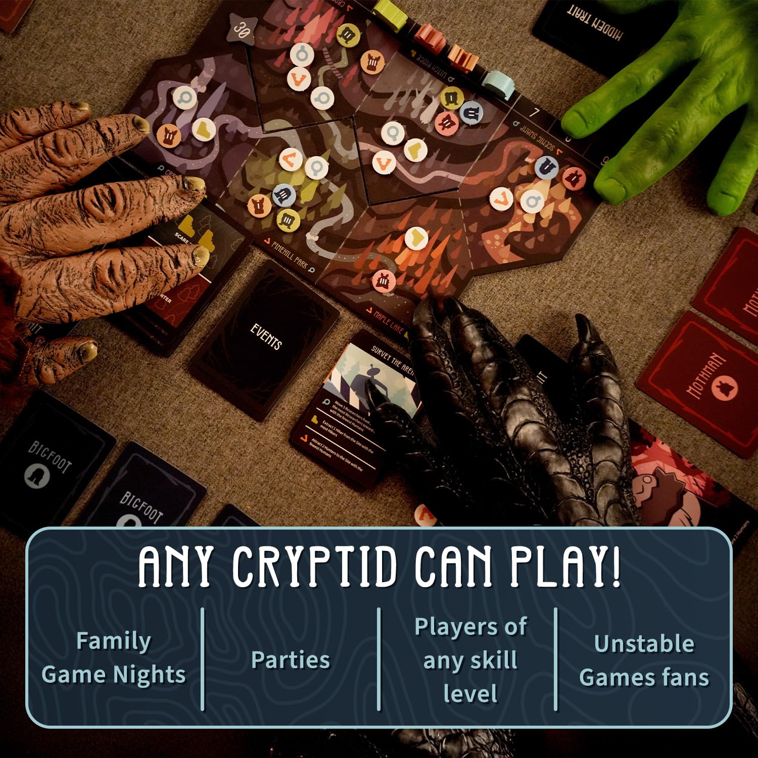 Unstable Games Twisted Cryptids Board Game - Strategy Card Game for Adults and Kids - Family Board Games for 2-4 Players, Ages 12 and Up - from