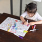 HeyDoodle Into The Wild Classic Doodle Mat - Reusable Silicone Alphabet Coloring Mat for Toddlers and Kids - Educational Animal Activity Pad with 9