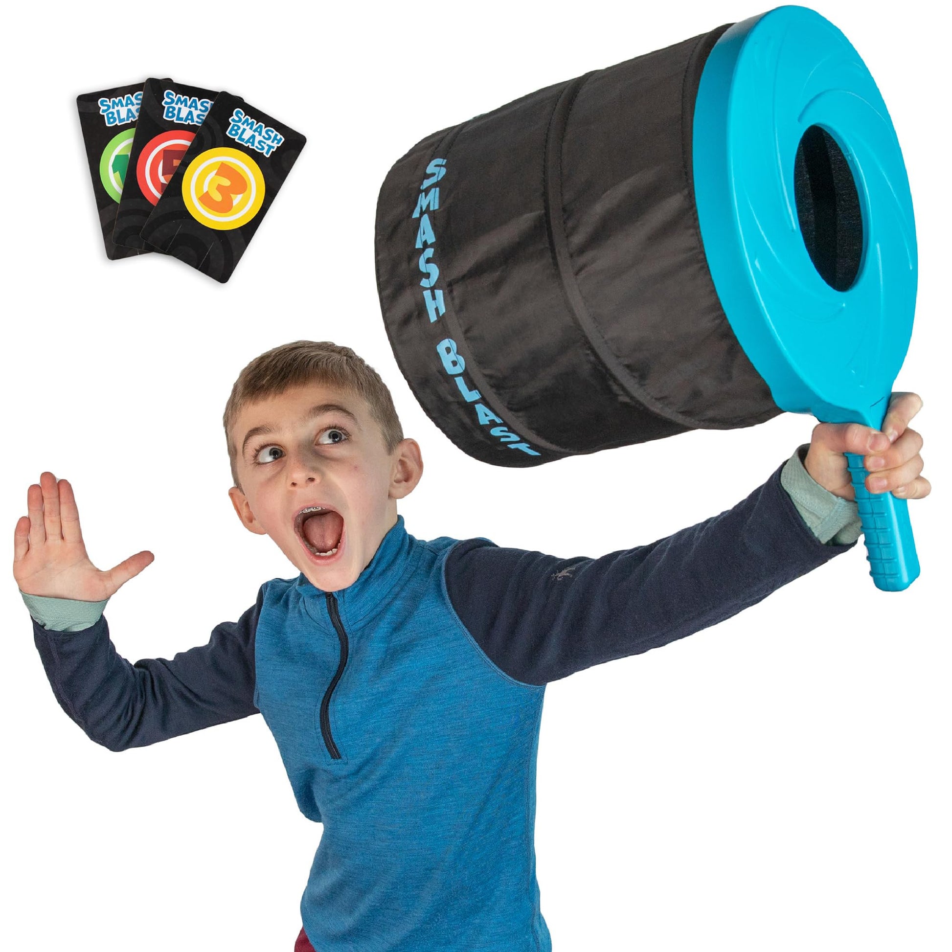 Smash Blast Pro Air Cannon Vortex Blaster 20+ Feet, Blue