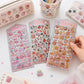 SHANGRLA Kawaii 3D Cute Puffy Stickers for Adults Teens, Small Sparkly Resin Animal Sticker for Phone Case Digital Camera Decor, Scrapbook Supplies,6
