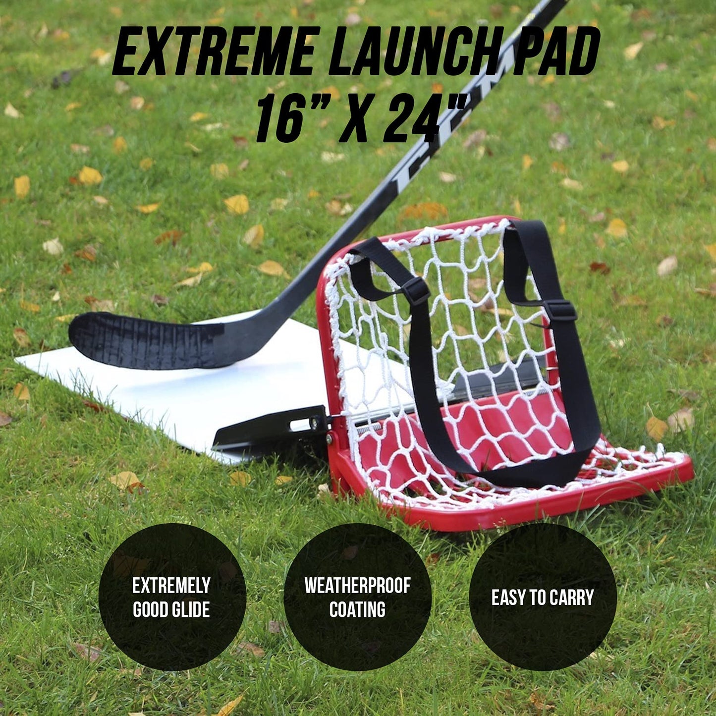 Better Hockey Extreme Sauce Launch Pad - Size 16 inches x 24 inches - Perfect for Saucer Passing and Backyard Games - Simulates the Feel of Real Ice