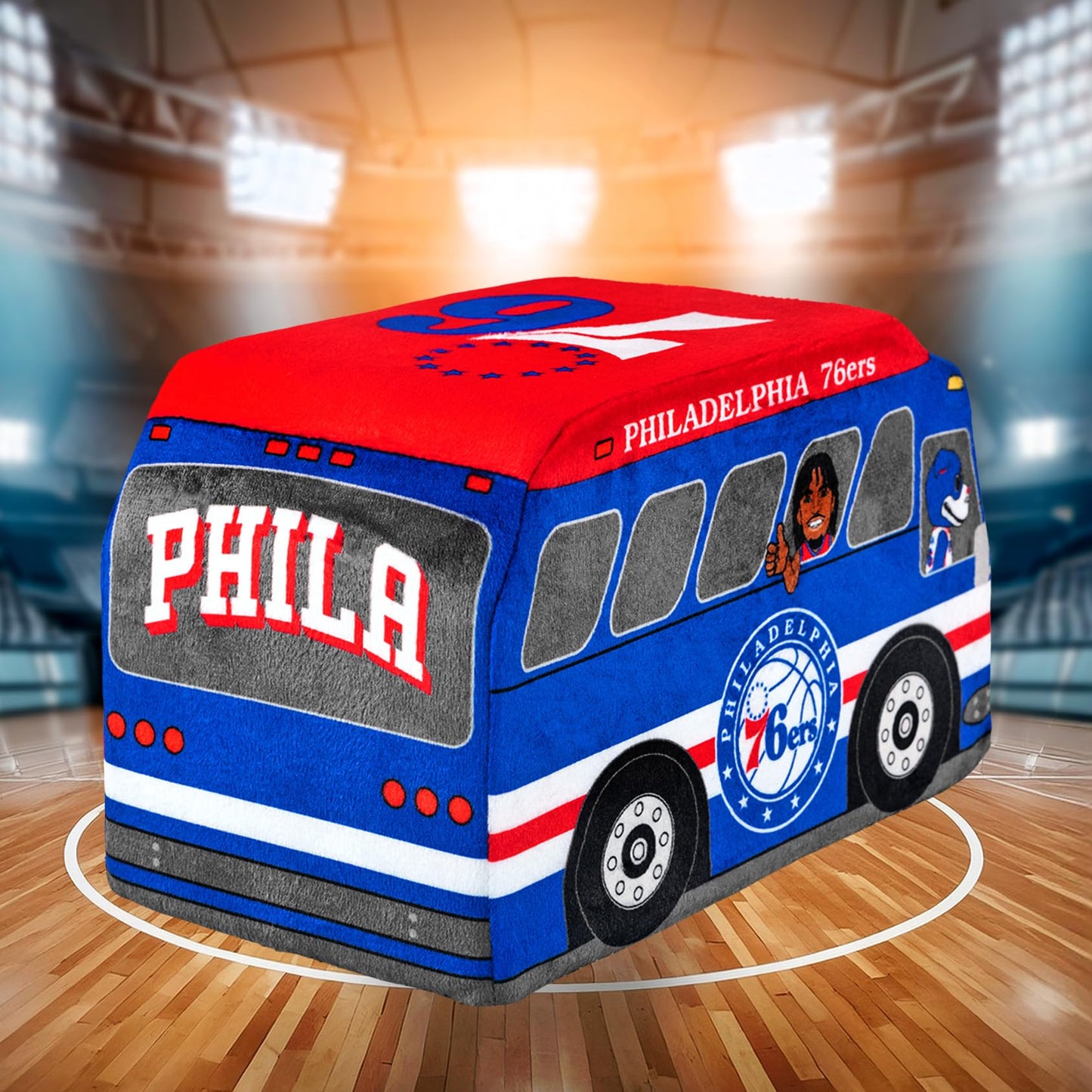 Bleacher Creatures Philadelphia 76ers Team Bus 8" NBA Kuricha Plushie - Soft Inspired Plush
