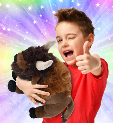 DolliBu Buffalo Super Soft Stuffed Animal, Cute Realistic Stuffed Animals for Girls, Boys, Adults Animal Gifts, Kids Zoo Wild Nursery Decor