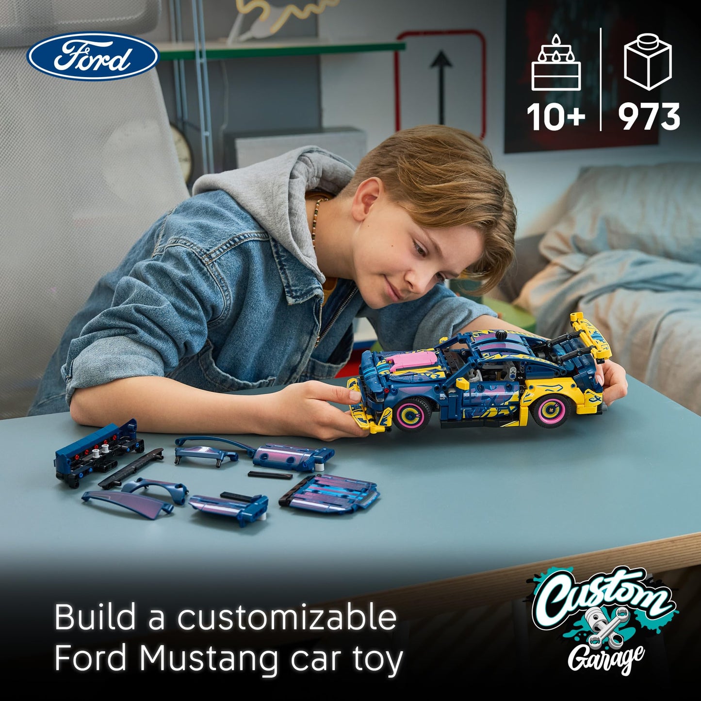 LEGO Technic Custom Garage Ford Mustang GT Car 42236