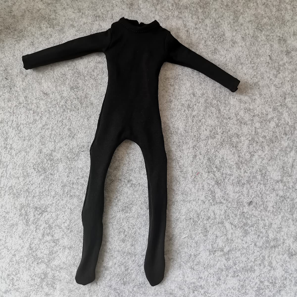 1/6 Scale Male Figure Clothes Long Sleeved Bodysuit Undercoat Jumpsuit Cloth for 12'' Action Figure Doll Clothes (Black)