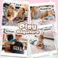 4 Set in 1, 144 Pcs Flash Cards for Toddlers 1-3, Word-Picture Recognition - Telling Time, Animal, Shape, Body Parts Flashcards for Toddler 1-3, Flash