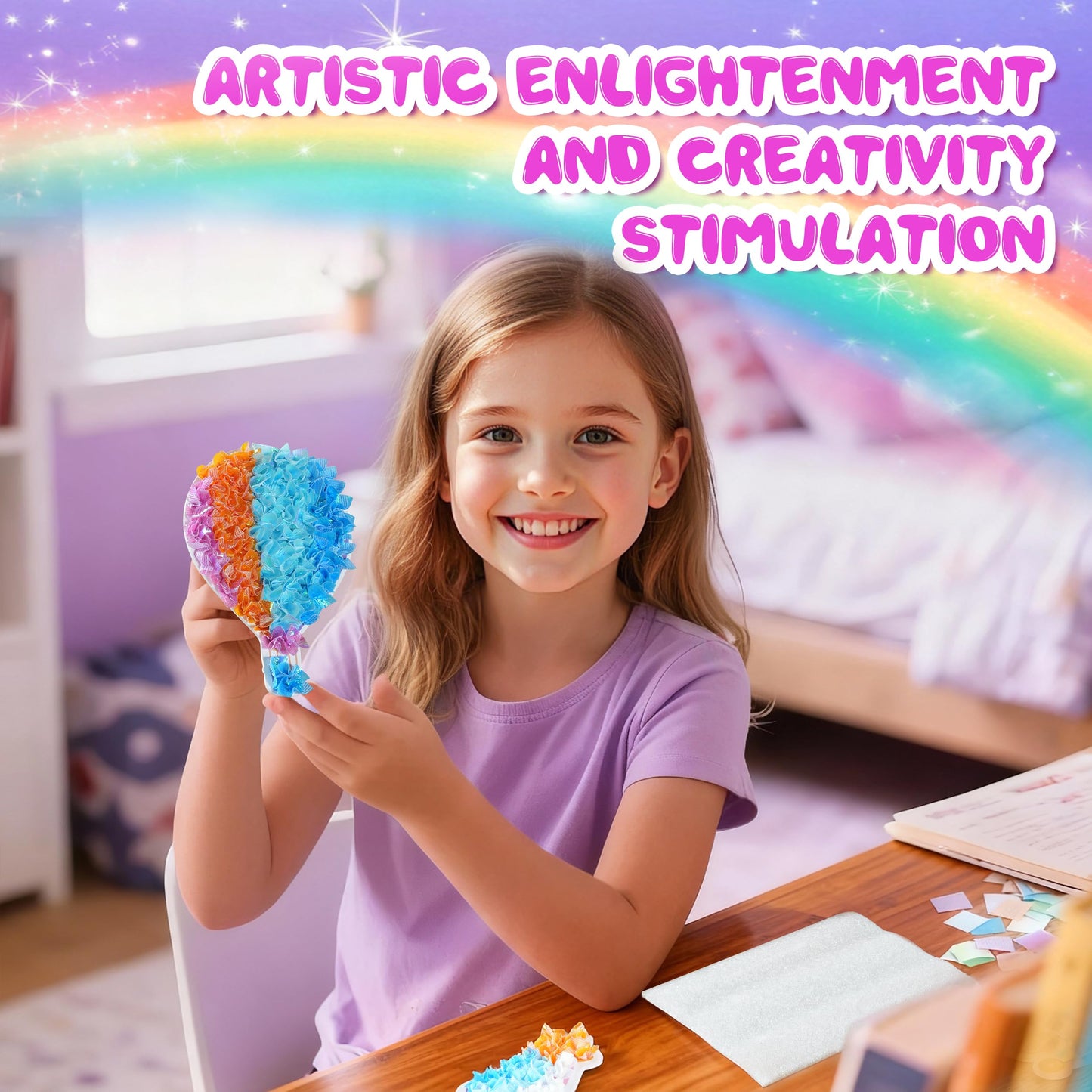 Poke Art Kit for Girls Ages 4-8 | Princess Theme DIY Craft Kit | Mess-Free Fabric Puncture Painting | Creative Activity Gift for 6-12 Year Old Girls |