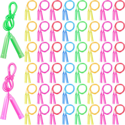 Ycxvacop 50 Pcs Kids Jump Rope Set, 7.3 Ft, Colorful