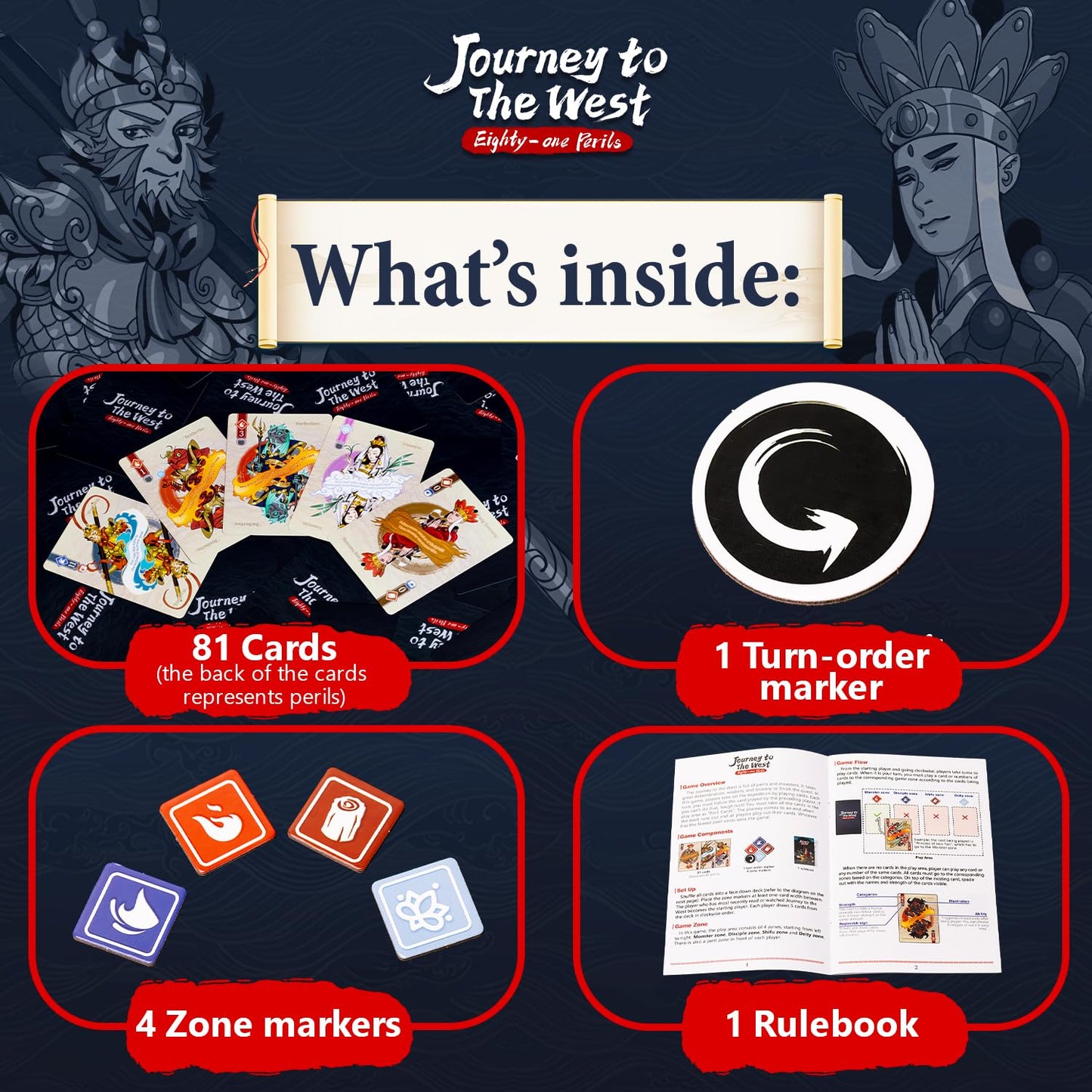 Whales Entertainment | Journey to The West: Eighty-one Perils | Party Strategy Card Games for Adults & Family Night | Fun Ladder Climbing Fantasy Card