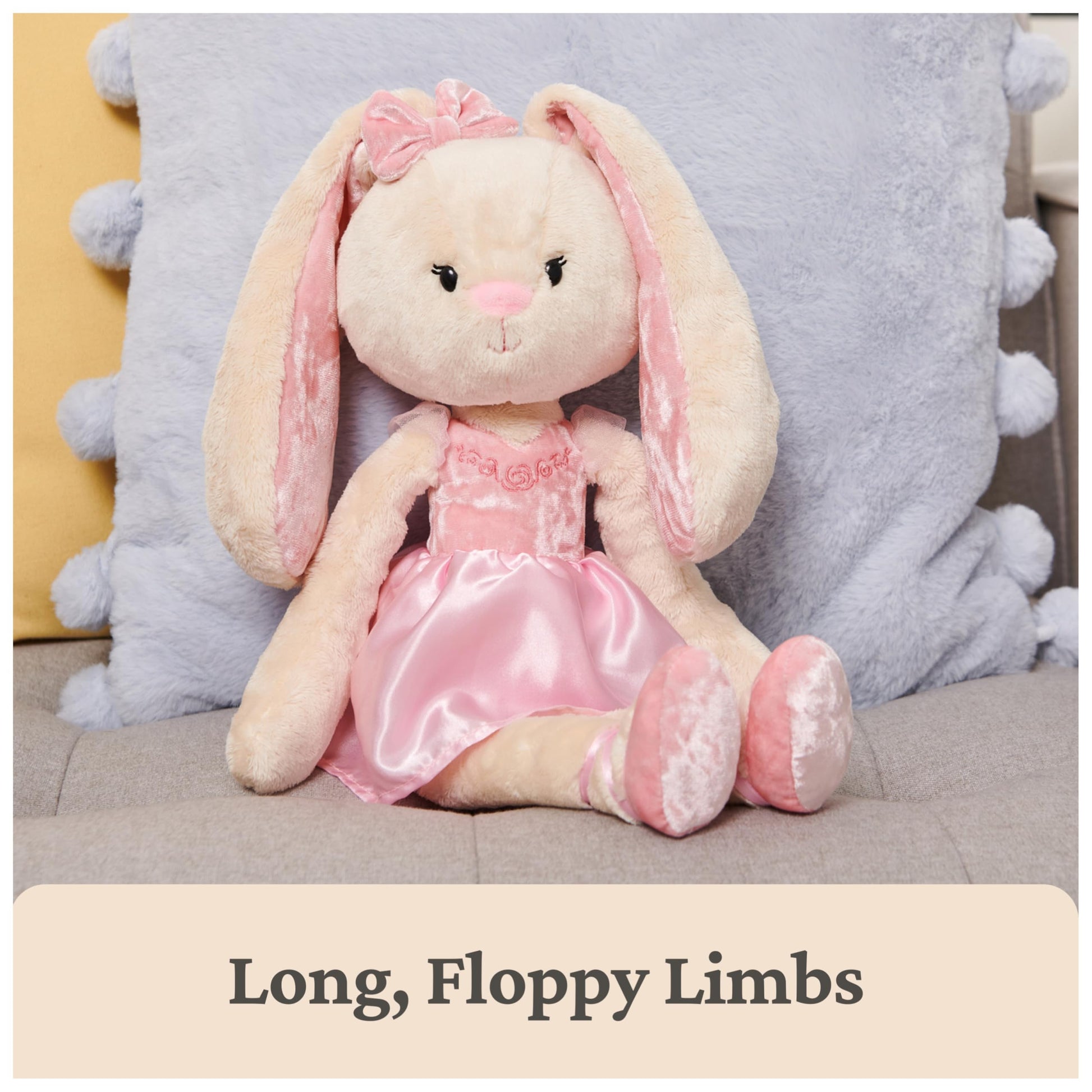 GUND Curtsy Ballerina Bunny Take-Along Friends 15" Plush Toy for Ages 1+