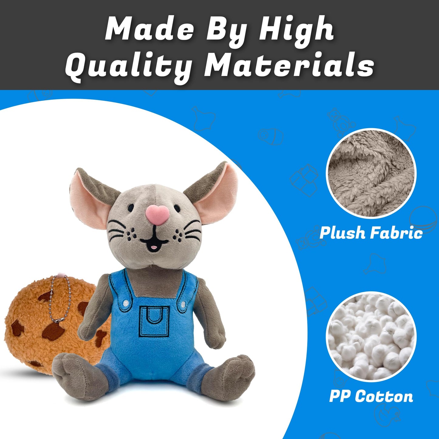 Adenzai If You Give a Mouse a Cookie Plush Toy - Soft and Cuddly Mouse Companion, Soft Stuffed Animal Plushie, Gift for Kids & Adults, Perfect