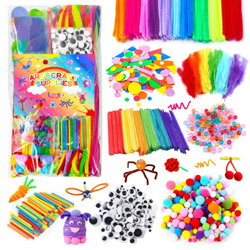 Itopstar Arts and Crafts Supplies Kit Craft Set for Kids-Art Supplies Kids Art Supplies for Preschool, Homeschool and Kindergarten DIY Crafting